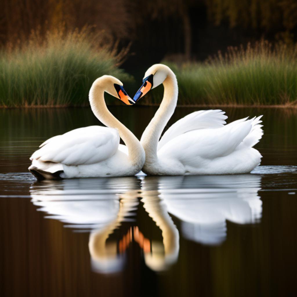 Casal de cisne by by @ai_generated