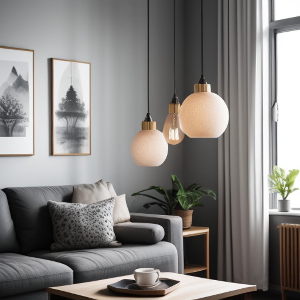 3 hang lamp at by @ai_generated