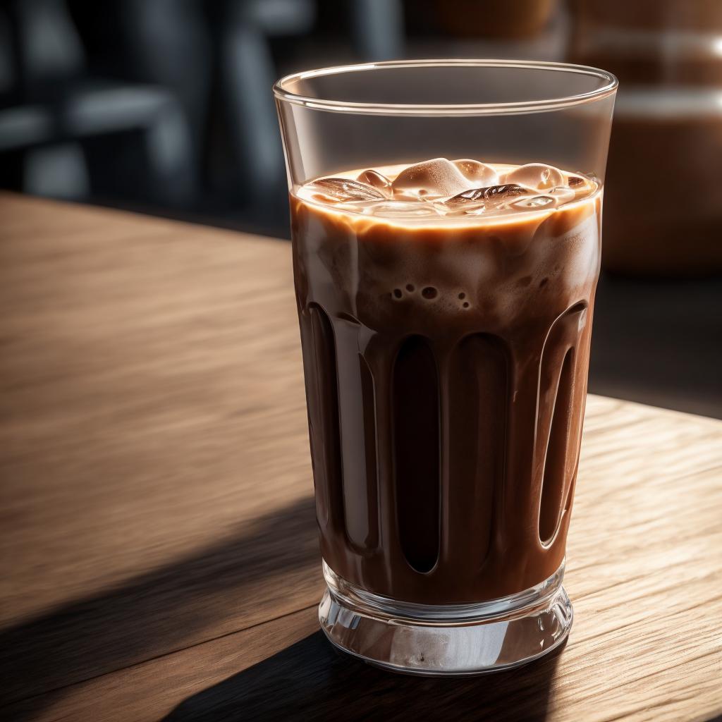 Cold coffee on a by @ai_generated