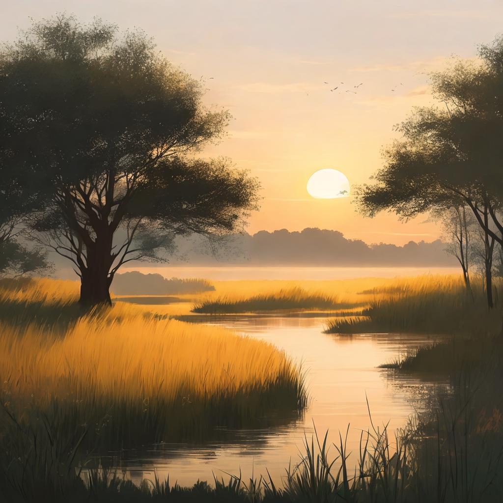 “Nature landscape, tranquil setting, by @ai_generated