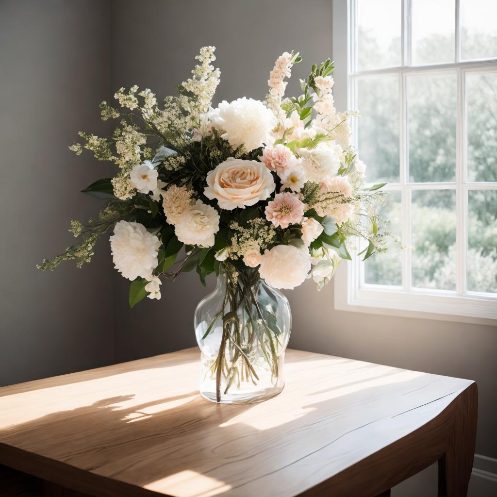 “Gorgeous flower arrangement, elegant by @ai_generated