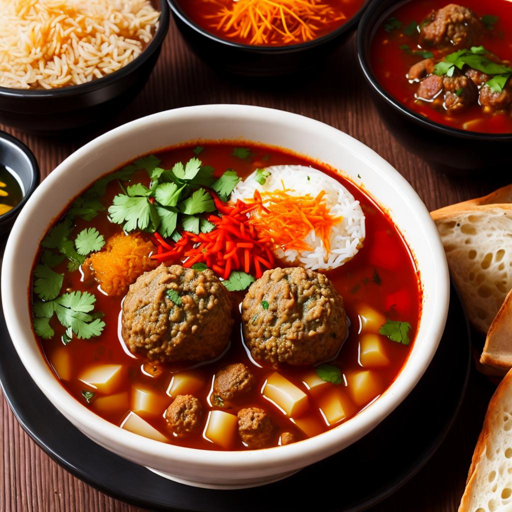 Indonesian meatball soup, authentic by @ai_generated