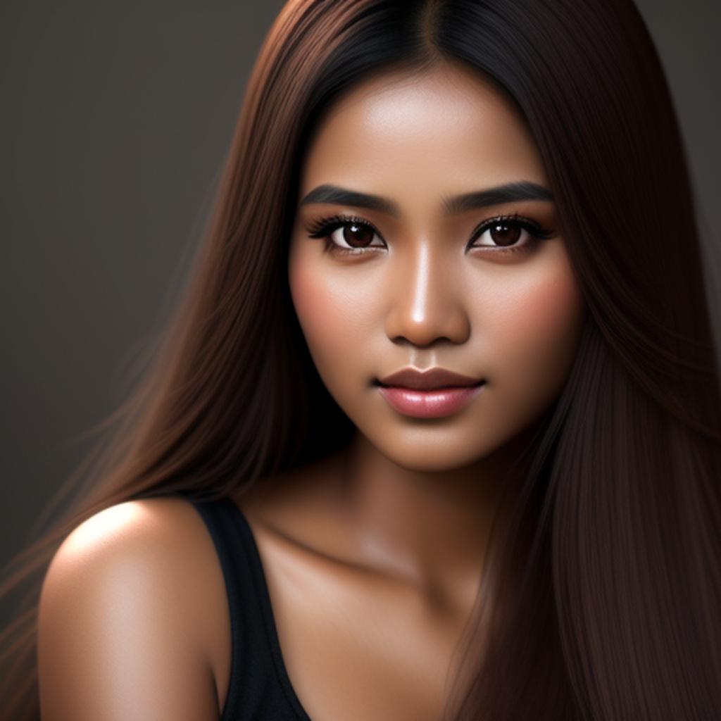 Indonesian woman brown skin by @ai_generated