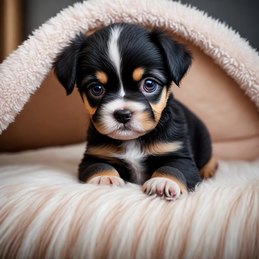 Cute baby tiny puppy by @ai_generated