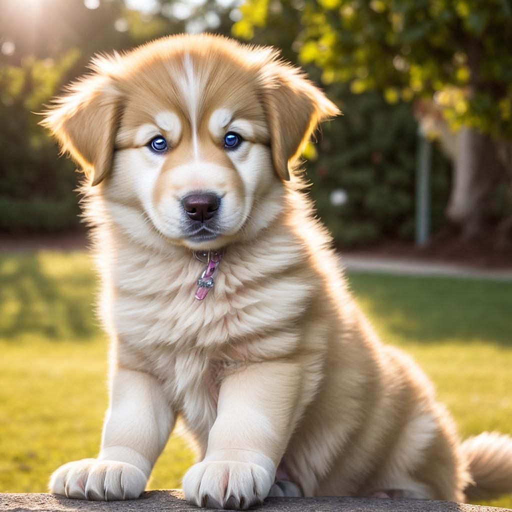 Golden retriever mixed with by @ai_generated