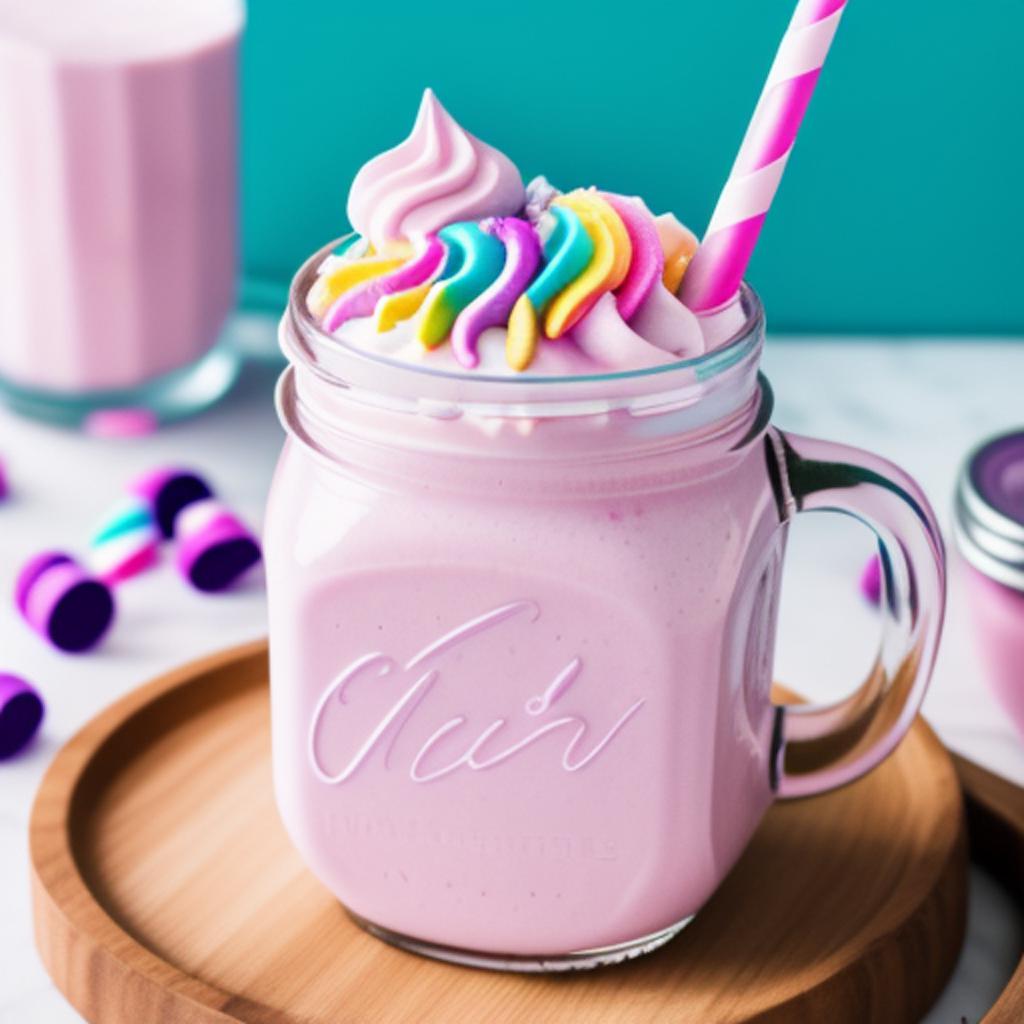 Unicorn milkshake by @perfumedestrellas by @ai_generated