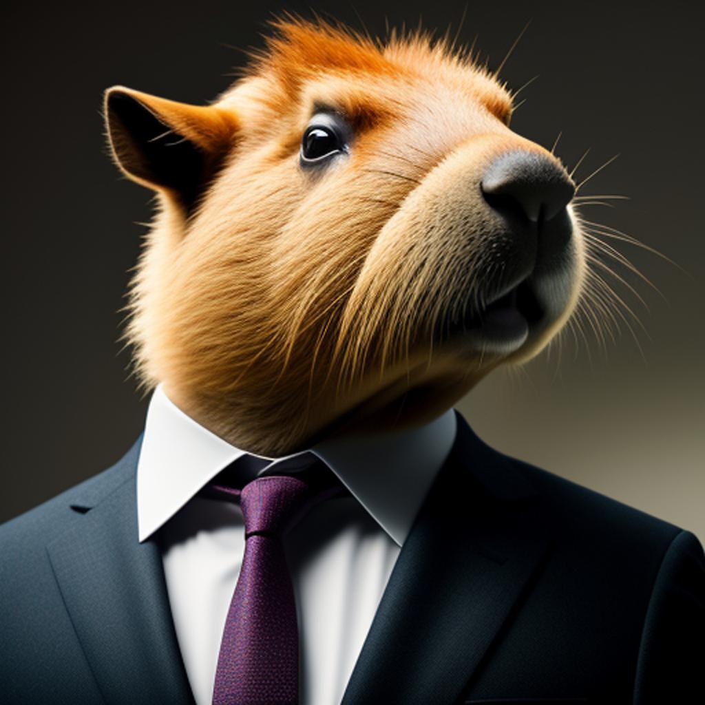 Uma capivara de terno by @ai_generated