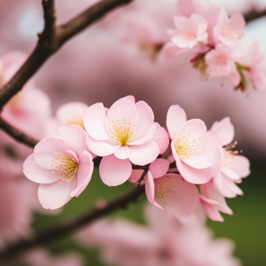 Pastel pink cherry blossoms by @ai_generated