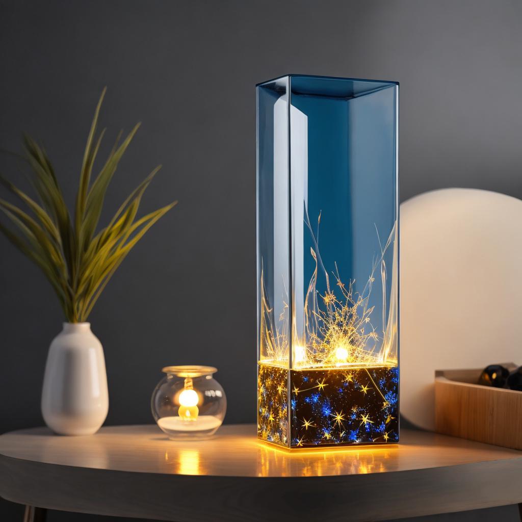 Epoxy resin night light by @ai_generated