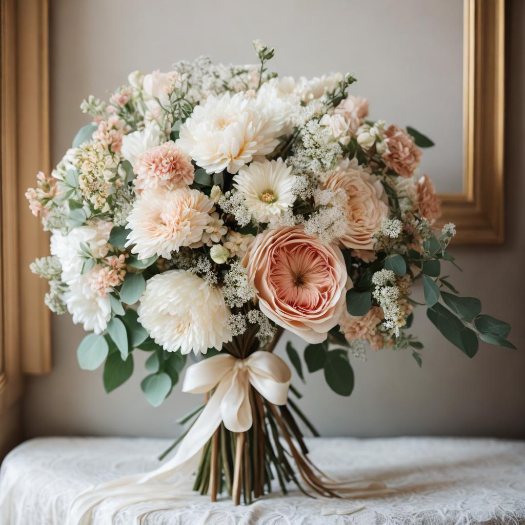 Elegant floral bouquet, soft by @ai_generated