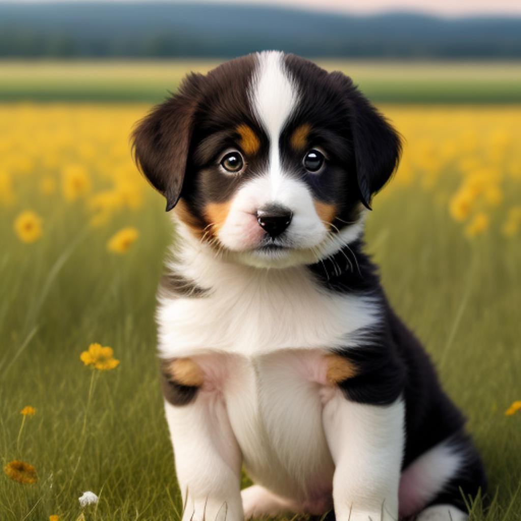 Background, Puppy with a by @ai_generated