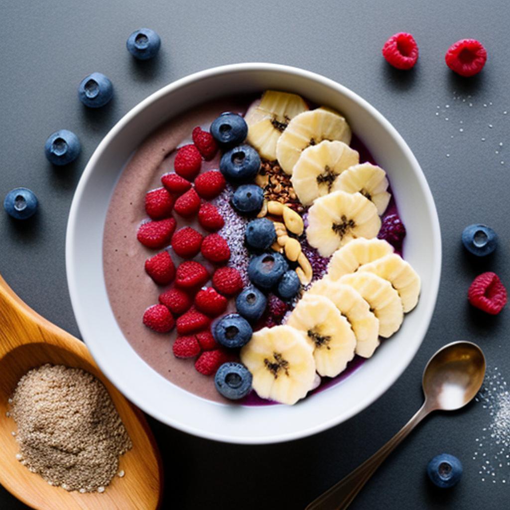 Smoothie bowl z banánu, by @ai_generated