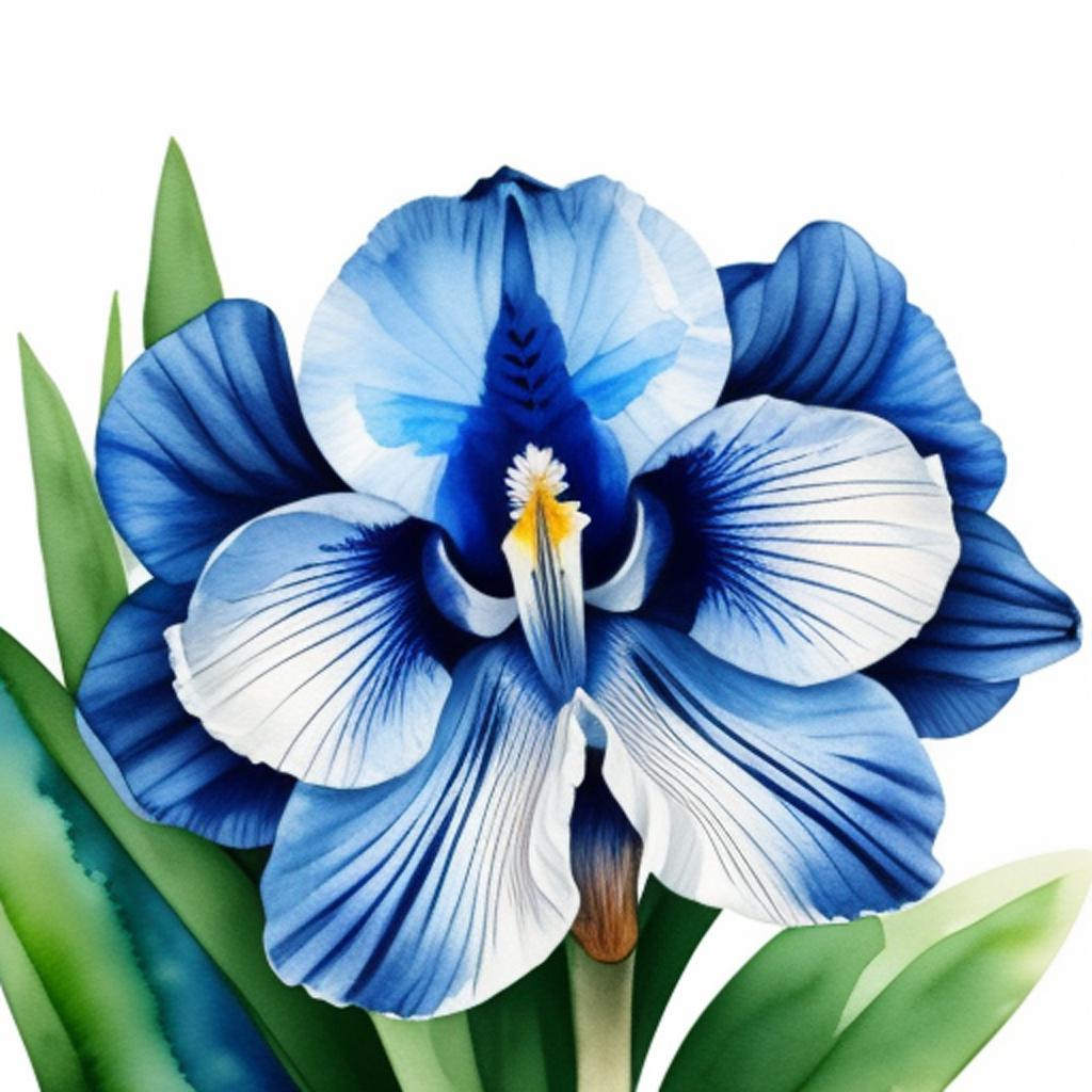 Blue iris flowers isolated by @ai_generated