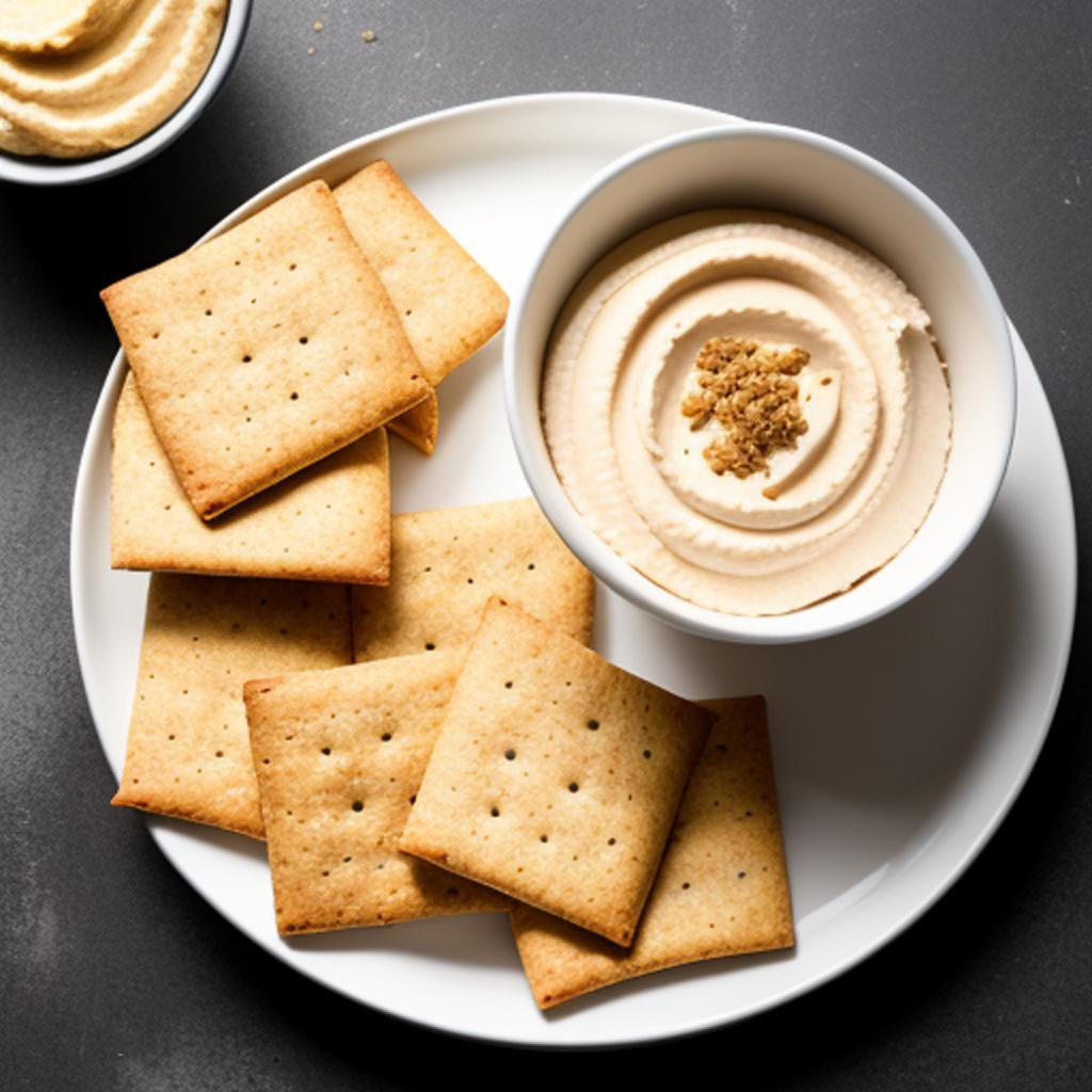 Whole grain crackers with by @ai_generated