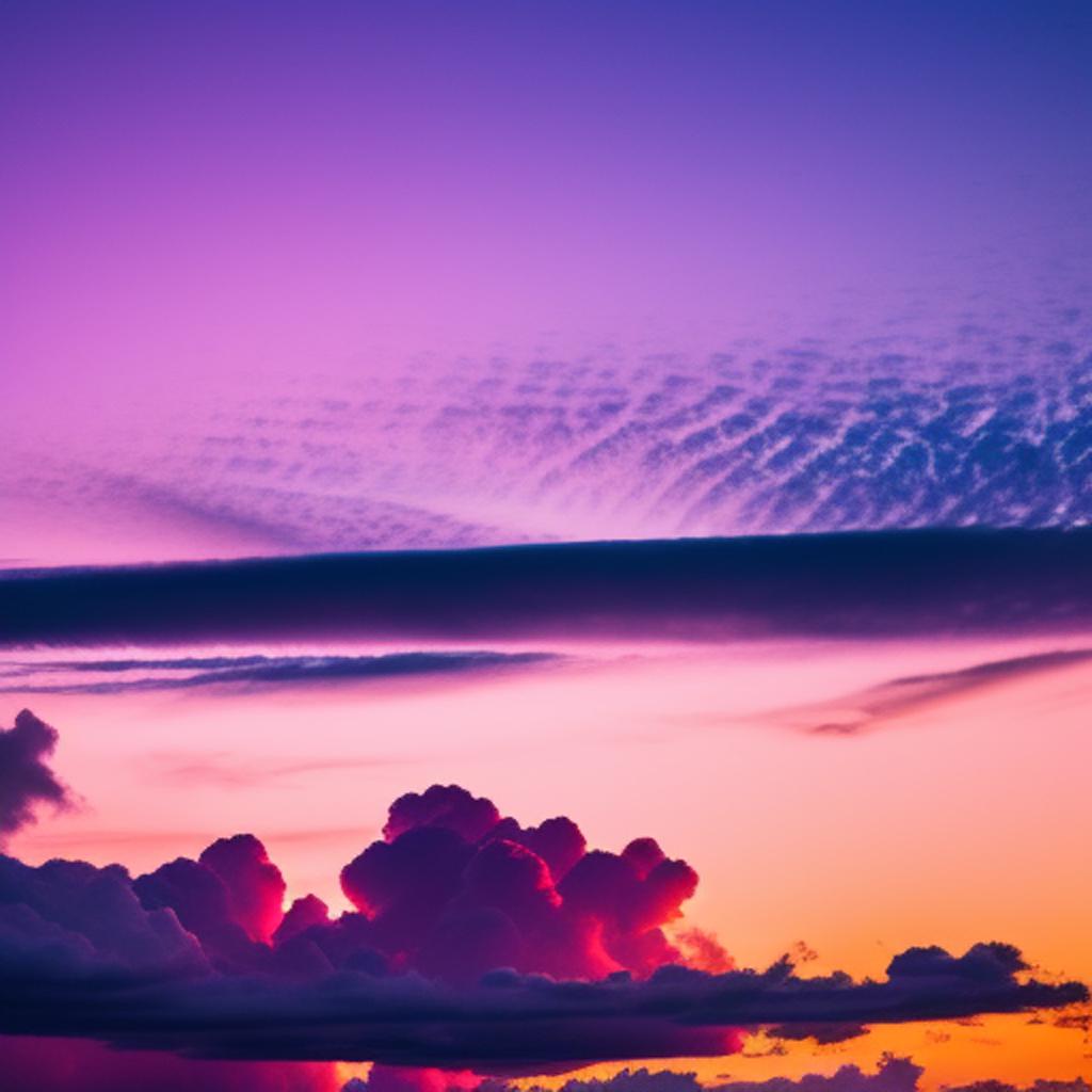 Pink clouds sunset by by @ai_generated