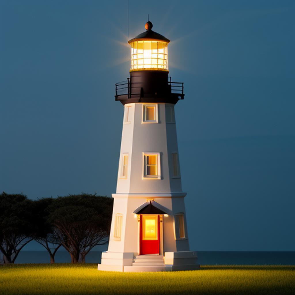 A LIGHT HOUSE BRIGHTENS by @ai_generated