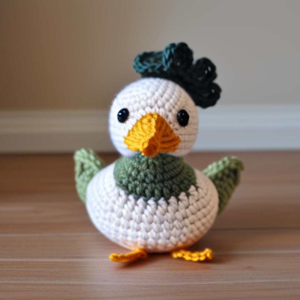 Small crochet bird duck by @ai_generated