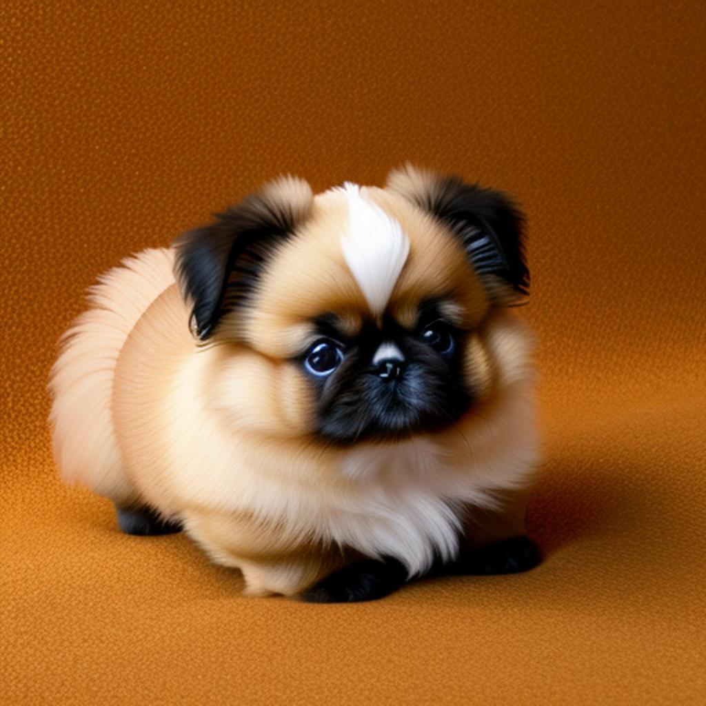 Pekingese tan color by by @ai_generated