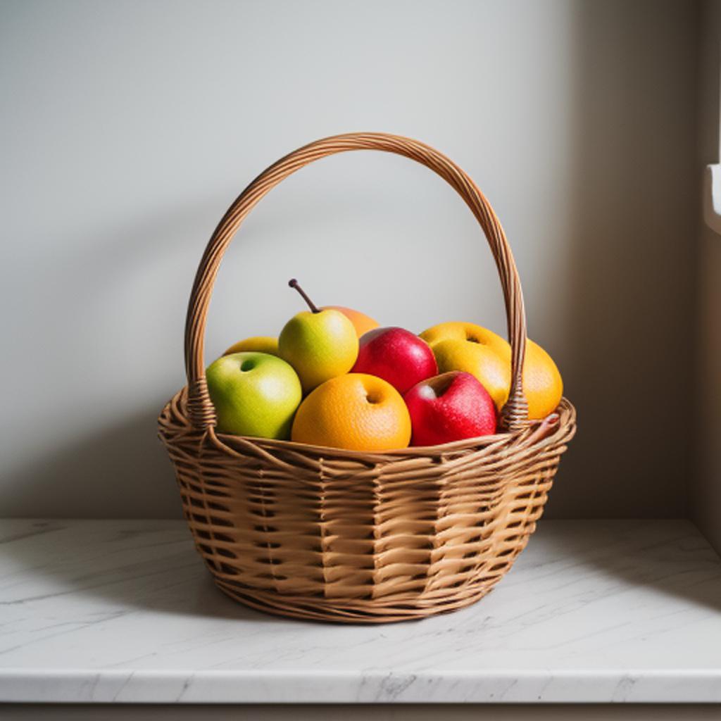 Empty fruit basket by by @ai_generated