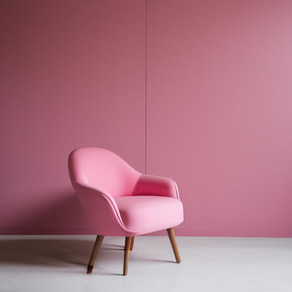 Background, pink chair by by @ai_generated