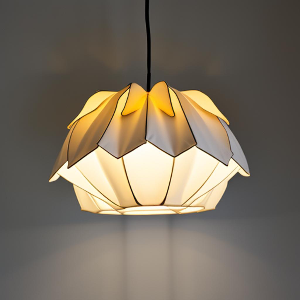 Origami lighting fixture inspired by @ai_generated