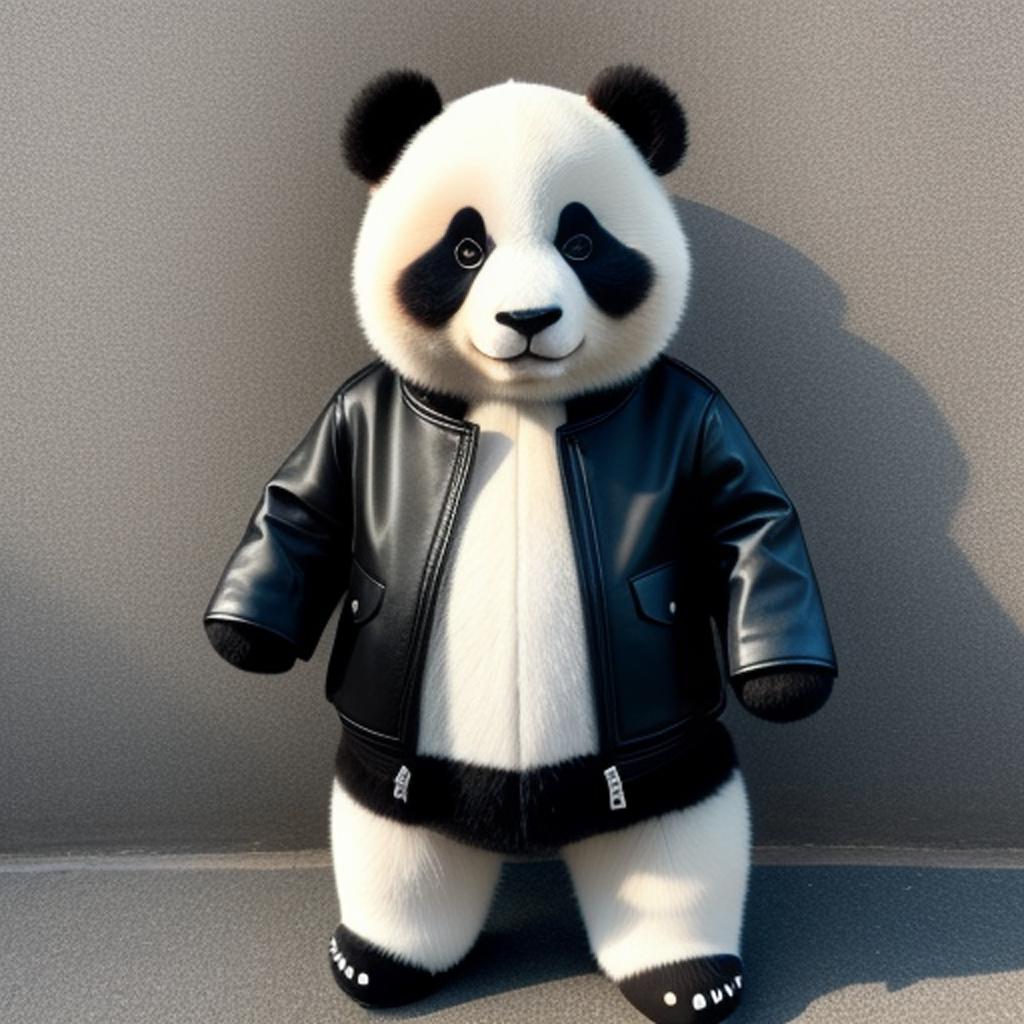 Panda con chaqueta de by @ai_generated