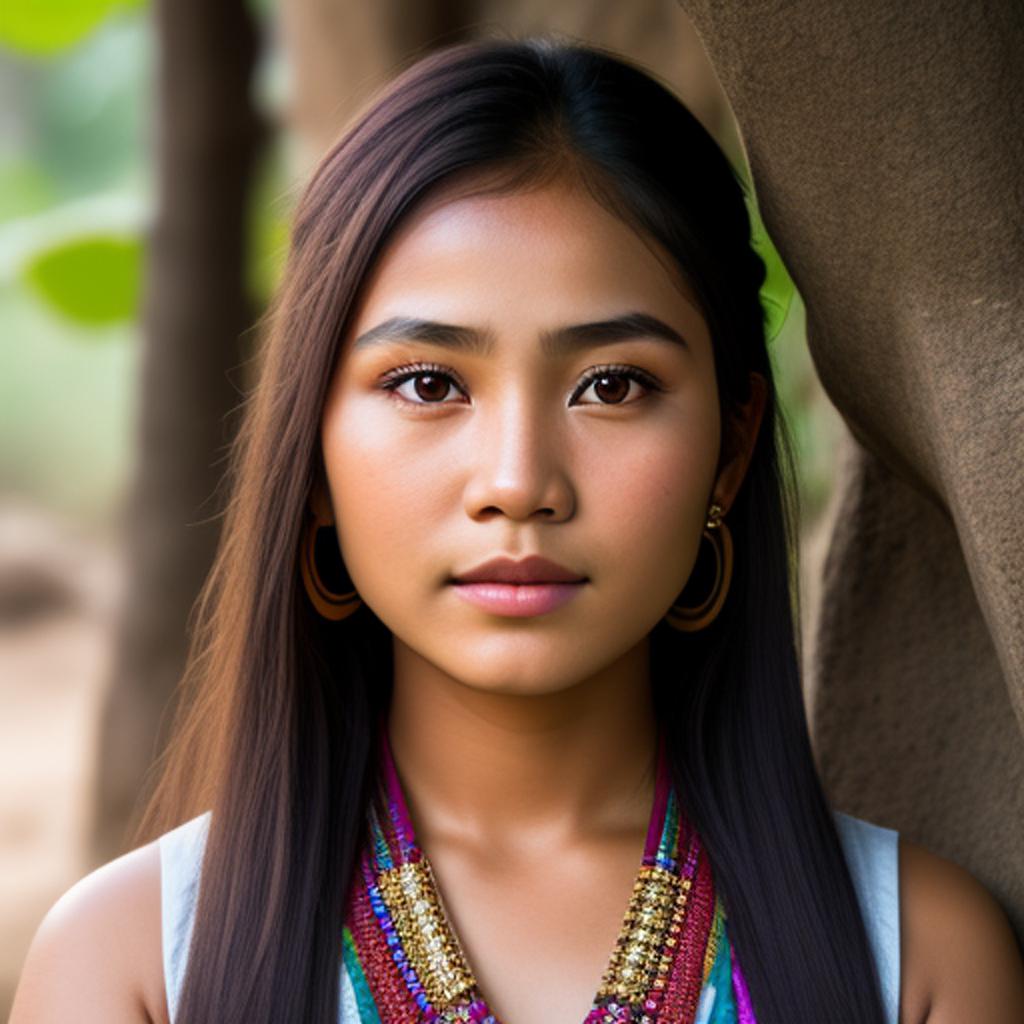 Native filipino girl by by @ai_generated