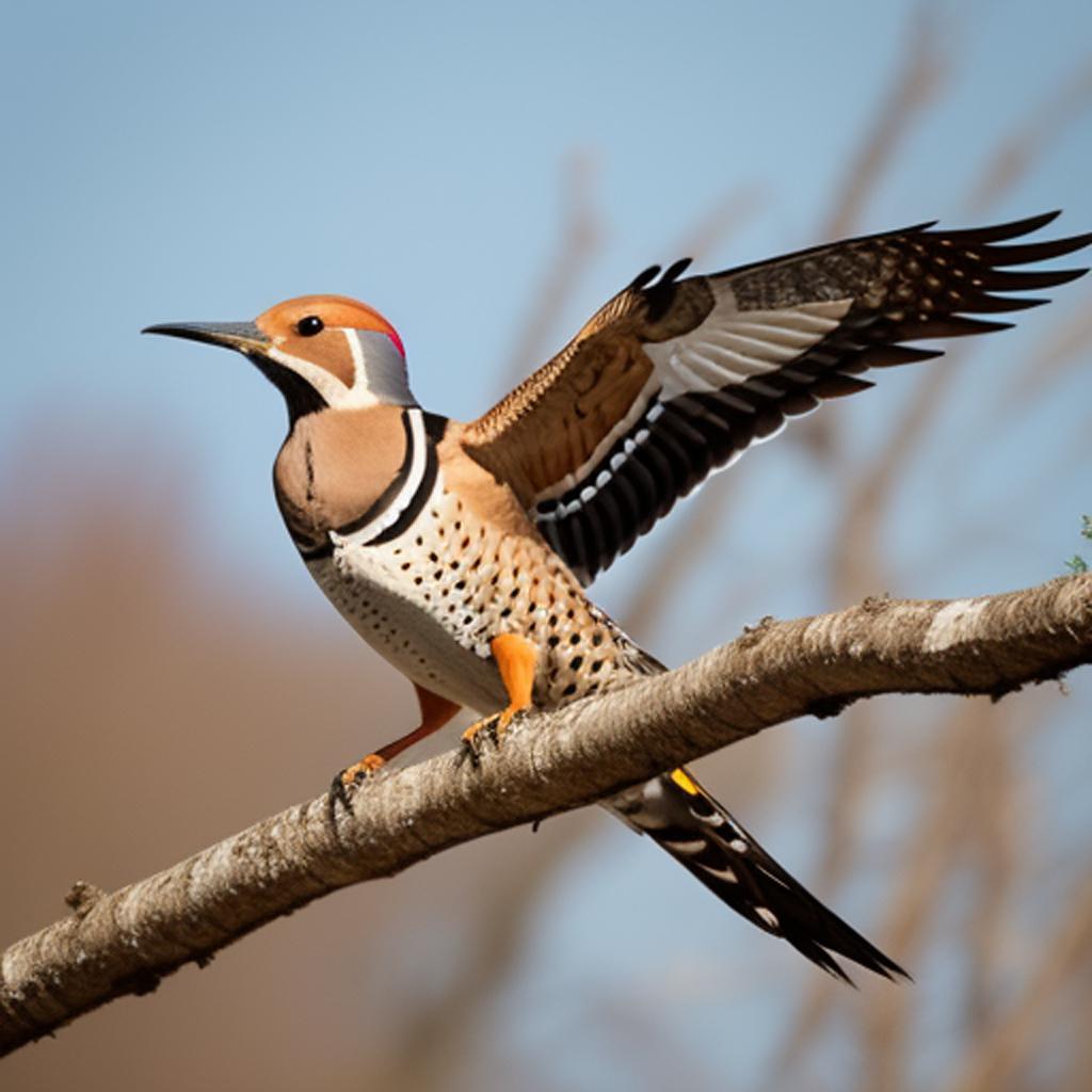 Northern flicker flying by by @ai_generated