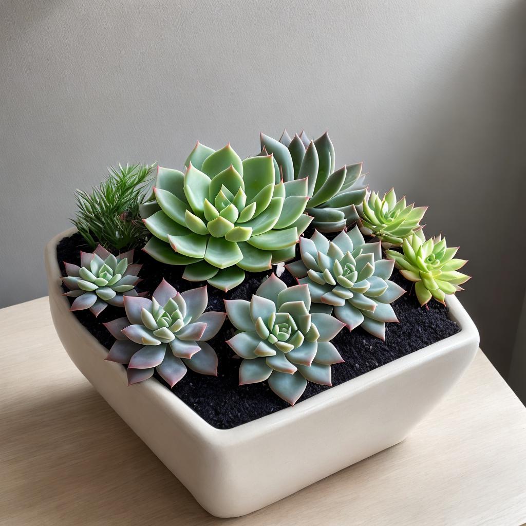 “Minimalist succulent arrangement in by @ai_generated