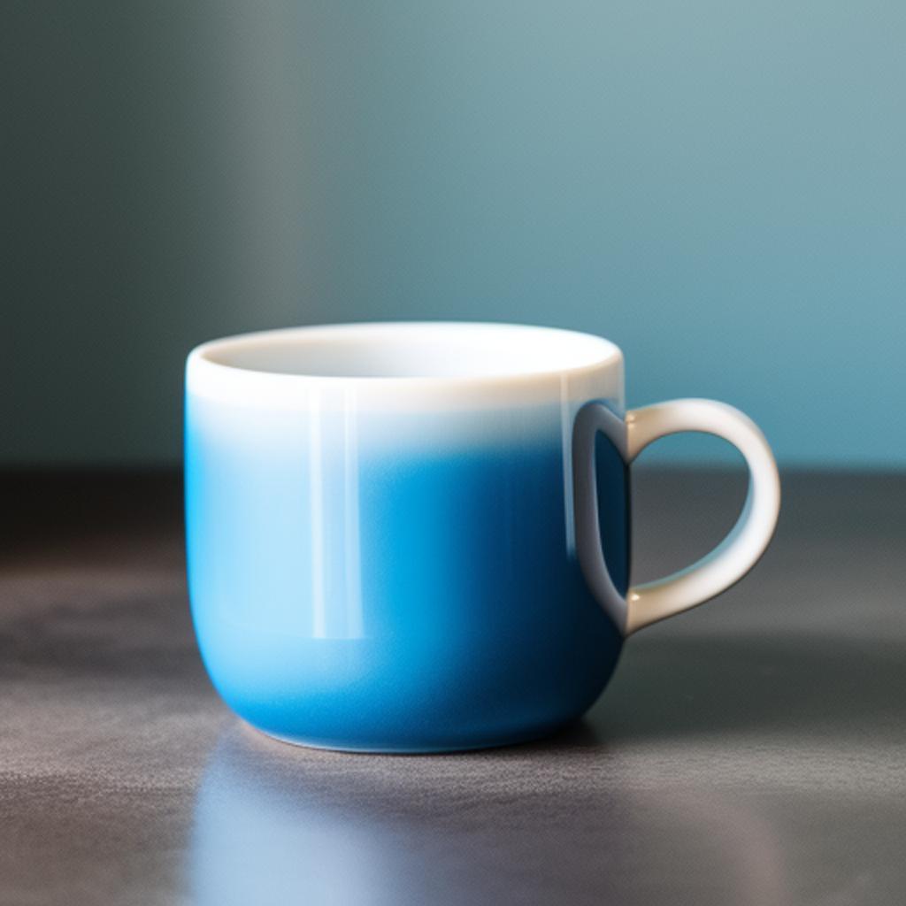 A blue coffee mug by @ai_generated