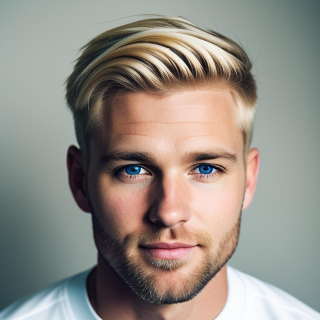 Homme blond séduisant sportif by @ai_generated