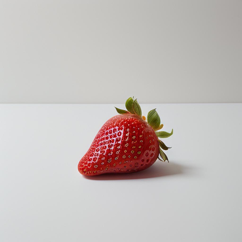 Background, White, Strawberry surrealist by @ai_generated