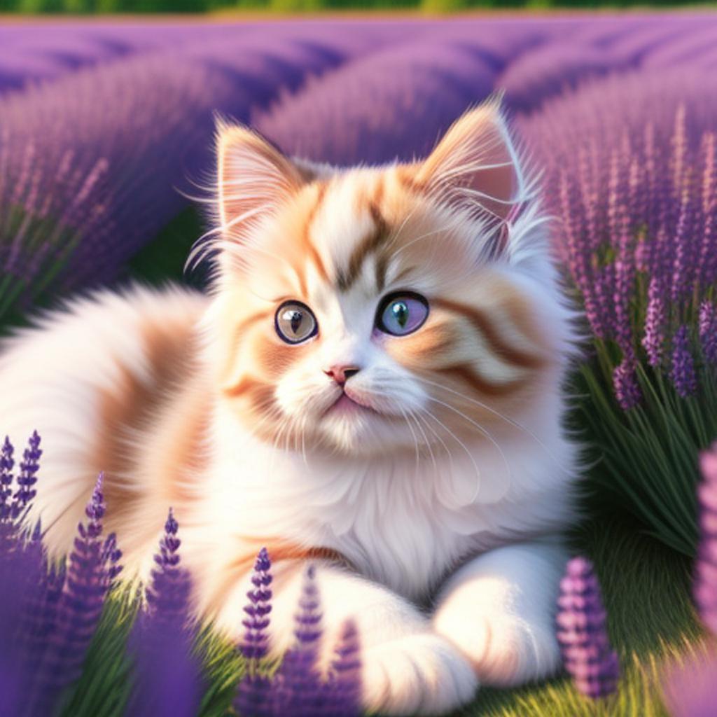 Calico persian kitten in by @ai_generated