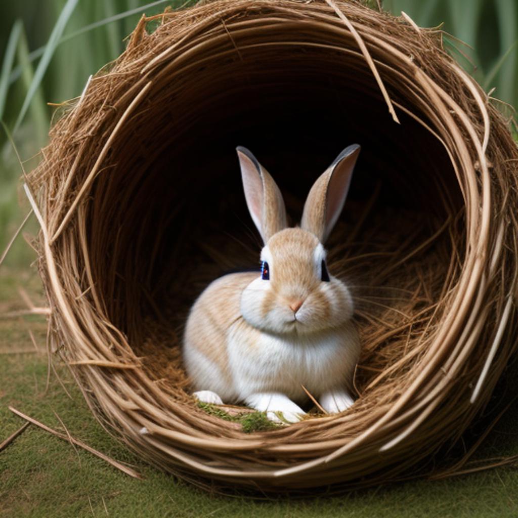 Background, Rabbit nest by by @ai_generated