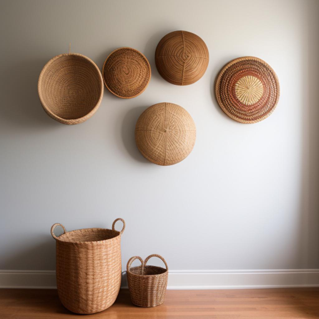 Background, Round basket art by @ai_generated