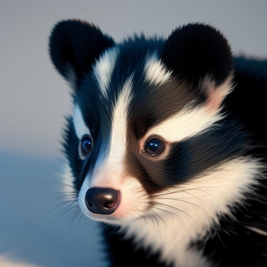 Badger cute baby profile by @ai_generated