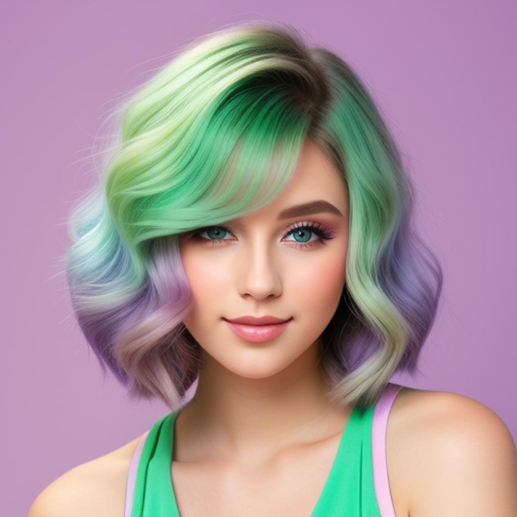 Pastel purple and green by @ai_generated