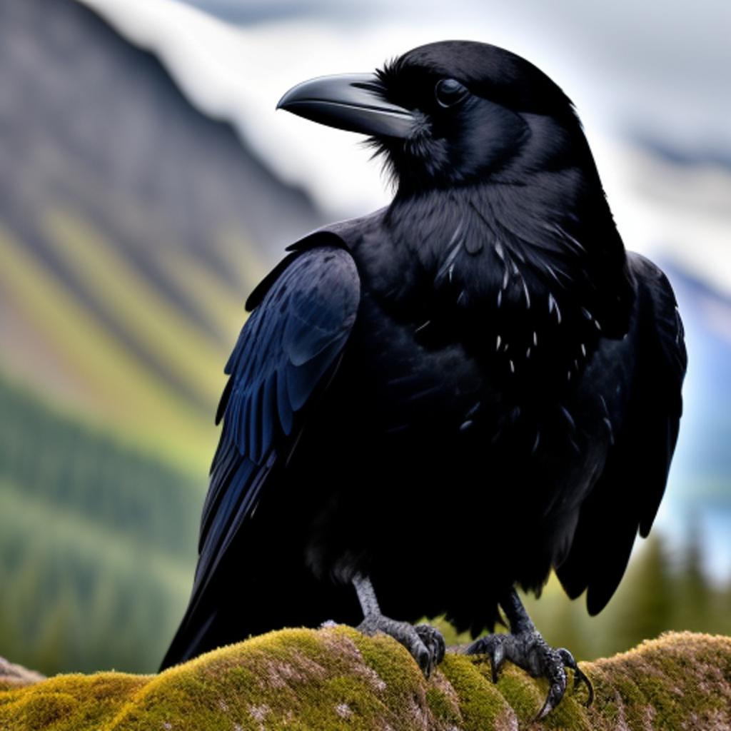 Raven Nature photography, HD by @ai_generated