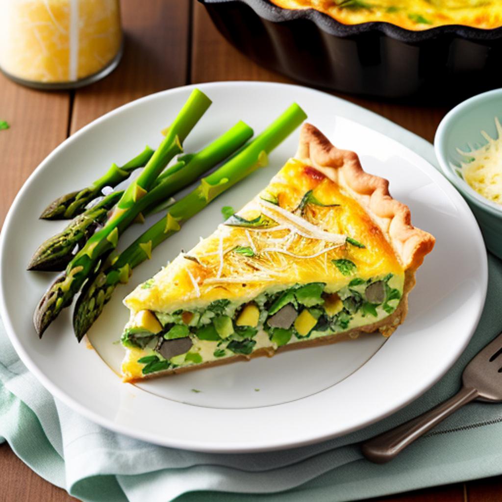 Quiche aux asperges vertes by @ai_generated