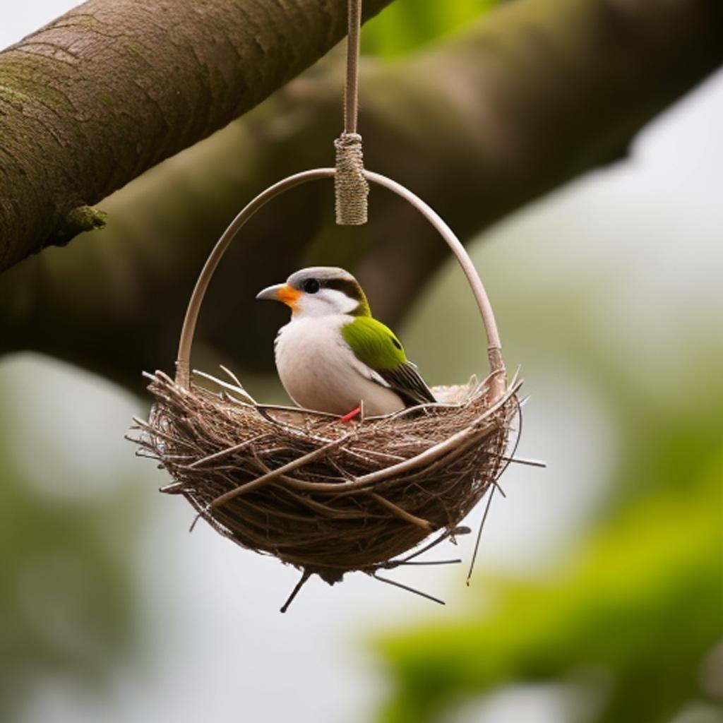 Birds sitting in hanging by @ai_generated