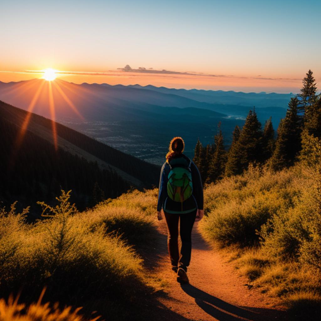 Sunset hiking by @_singgihharyanto by @ai_generated