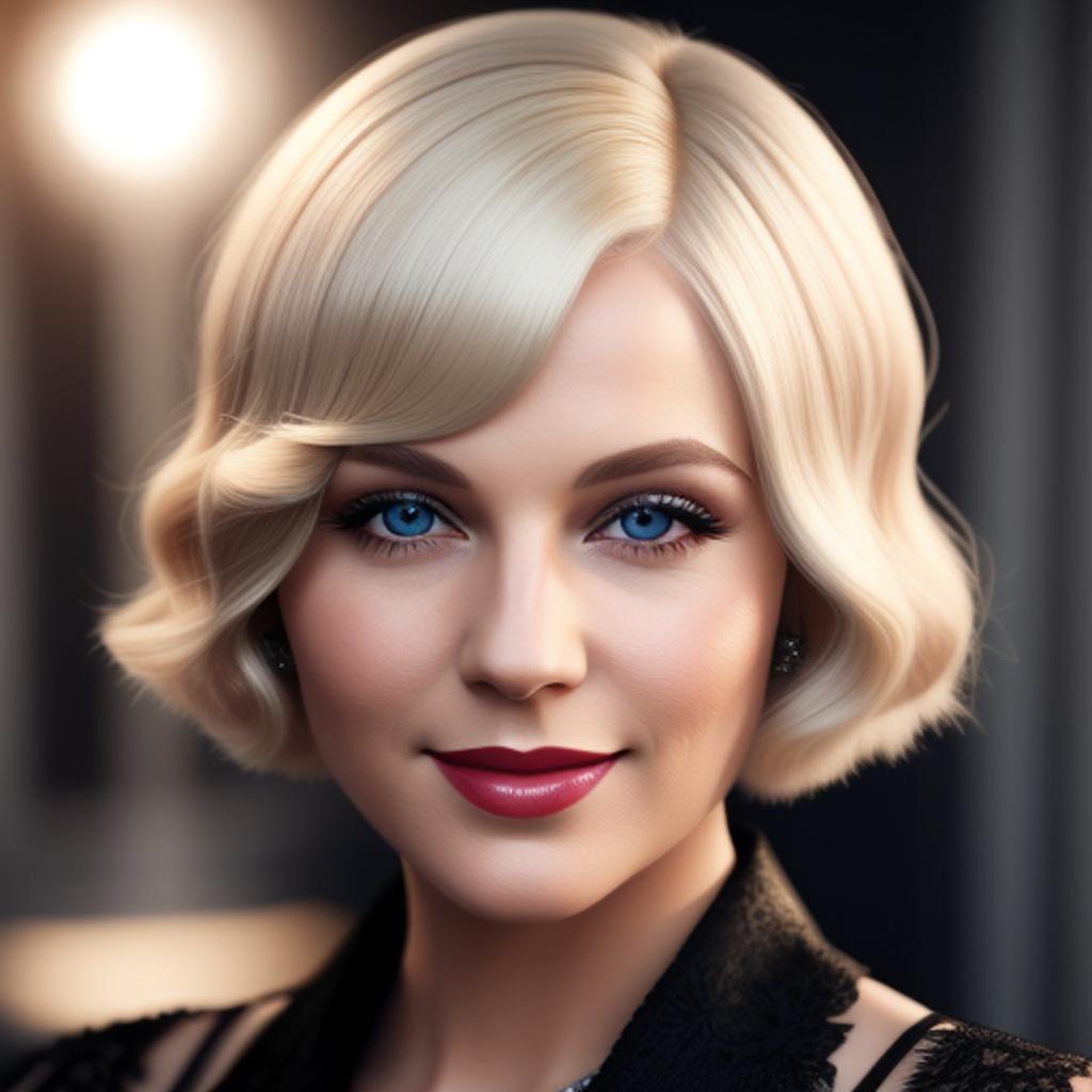 Friendly 1920’s woman whiteblond by @ai_generated