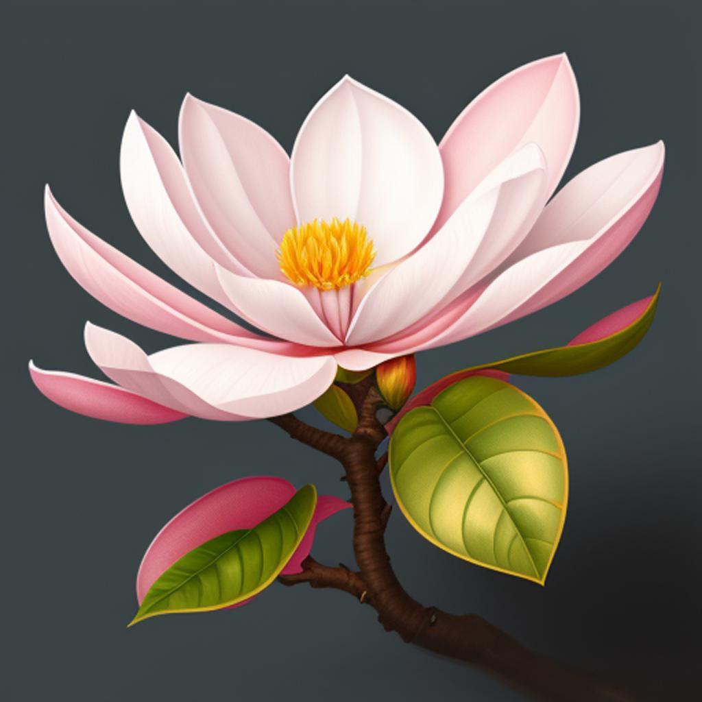 A magnolia flower by by @ai_generated