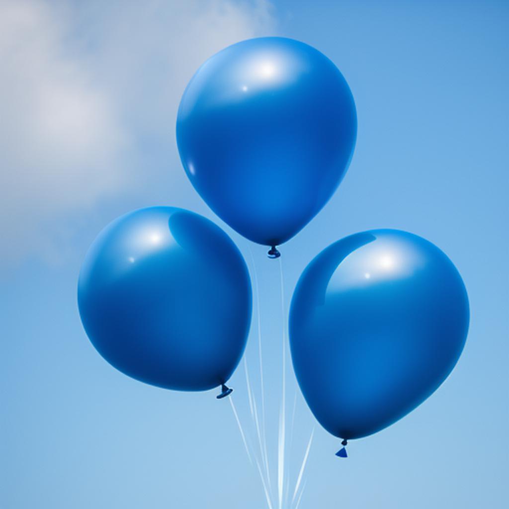 Blue balloons by @yaramendez56 by @ai_generated