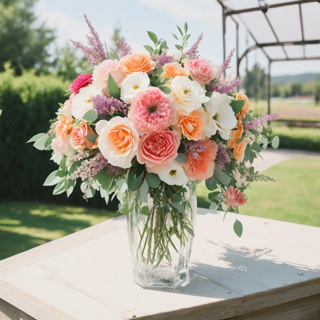 Blumenschmuck für eine Hochzeit, by @ai_generated