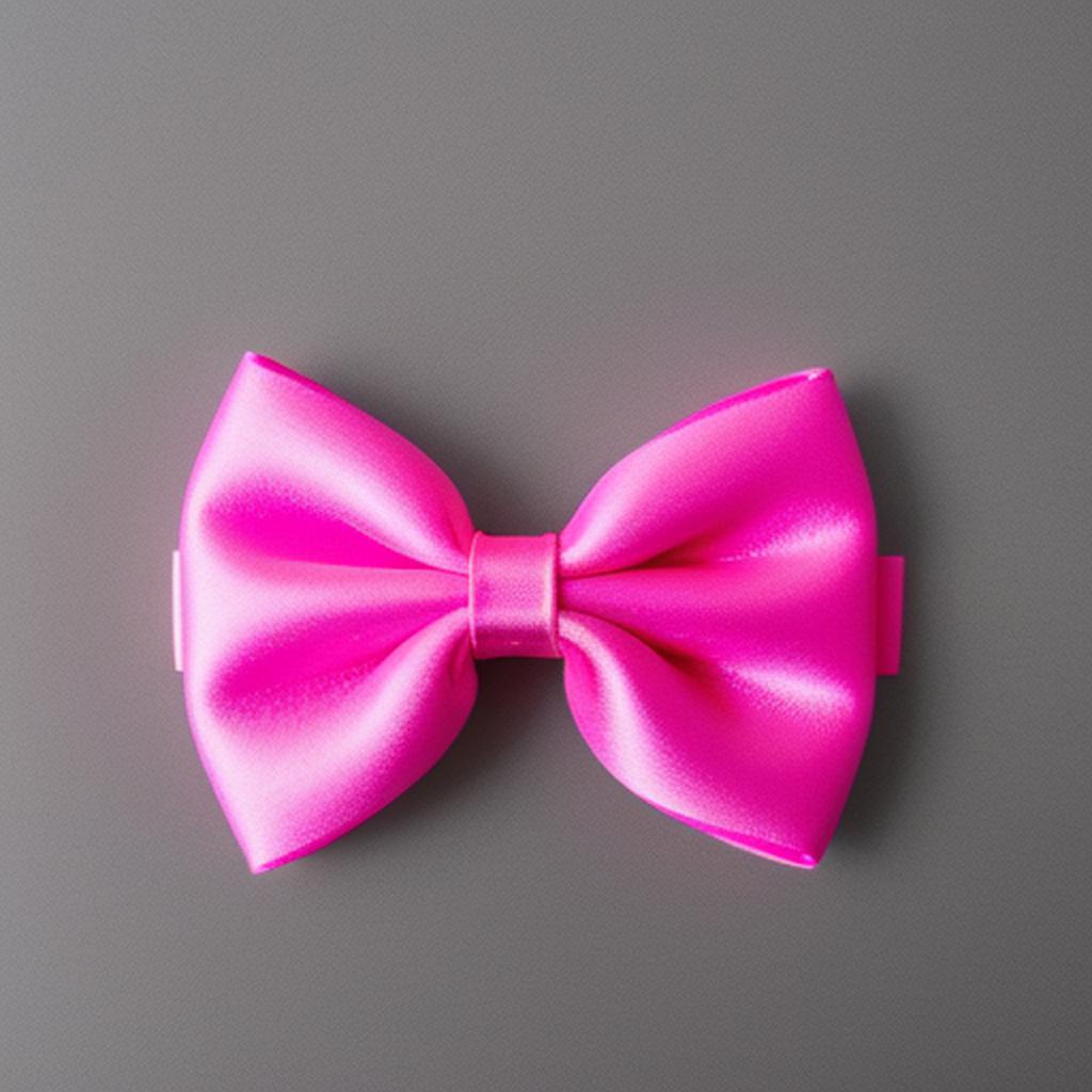 Hot pink bow by by @ai_generated