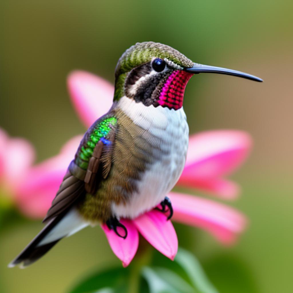 Hummingbird with the name by @ai_generated