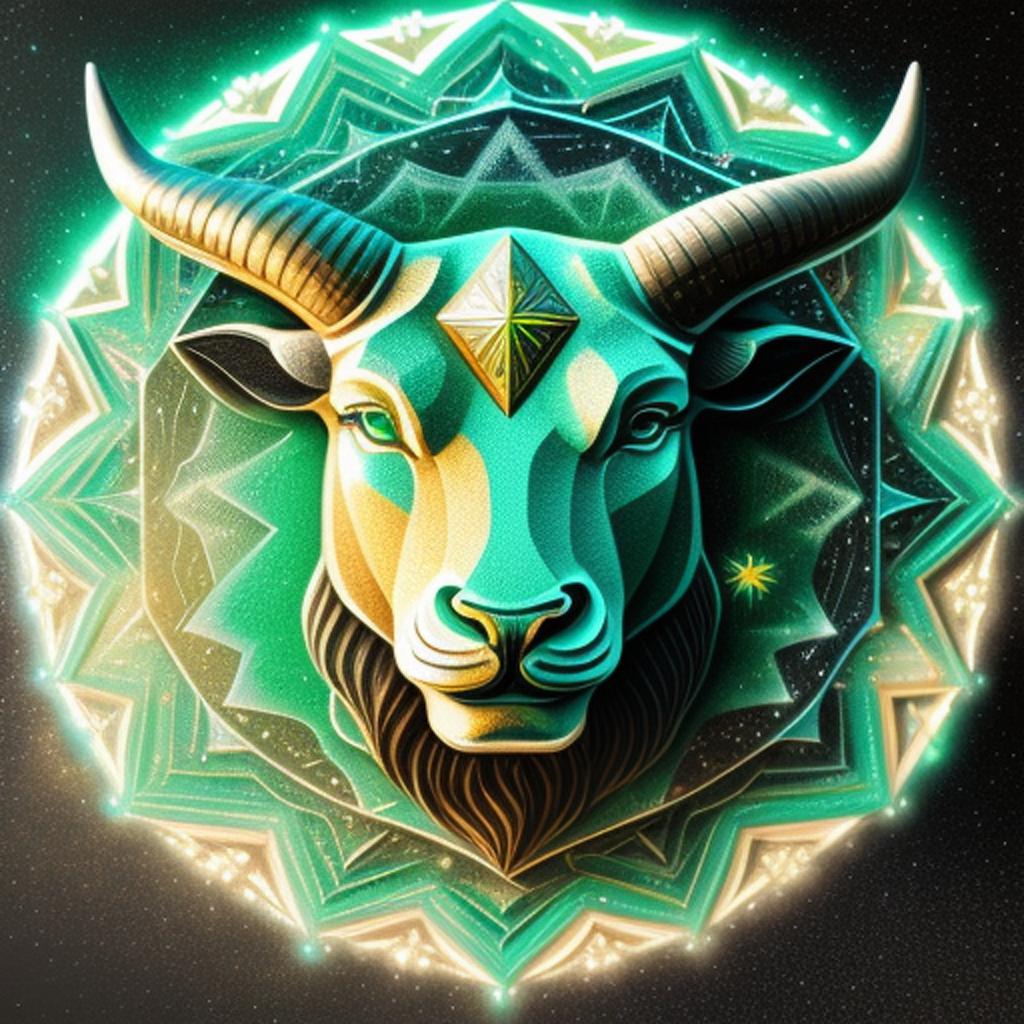 Taurus zodiac with mint by @ai_generated