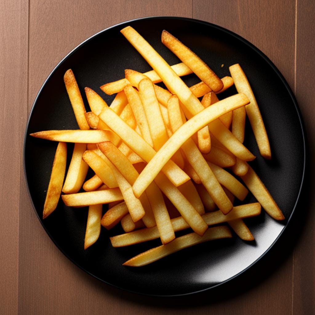 French fries with black by @ai_generated