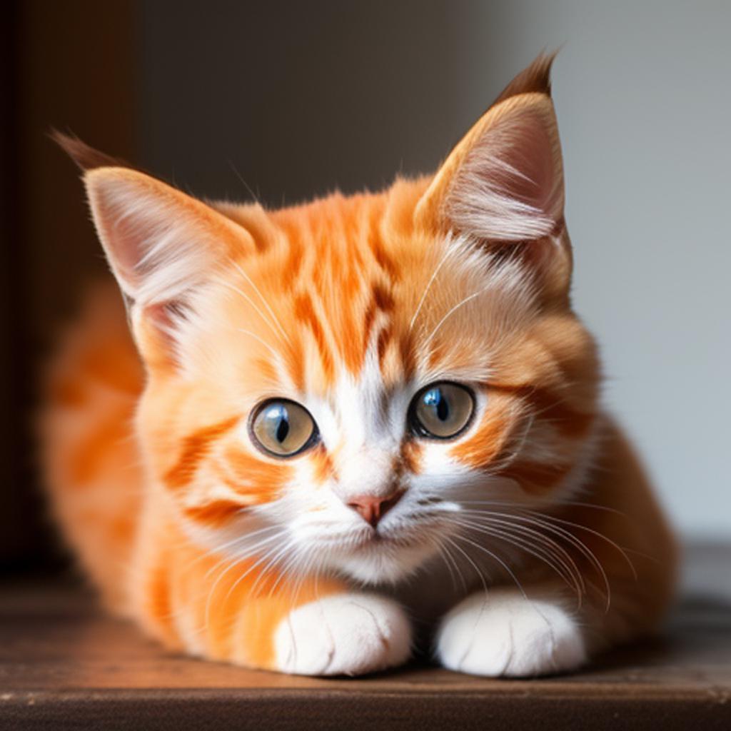 Cute little orange cat by @ai_generated